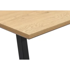 Eettafel Brigitte rechthoekig - naturel/zwart - 180x90 cm