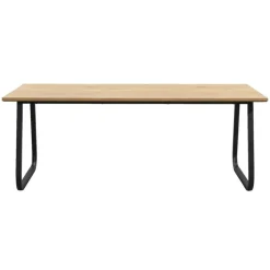 Eettafel Brigitte rechthoekig - naturel/zwart - 220x100 cm