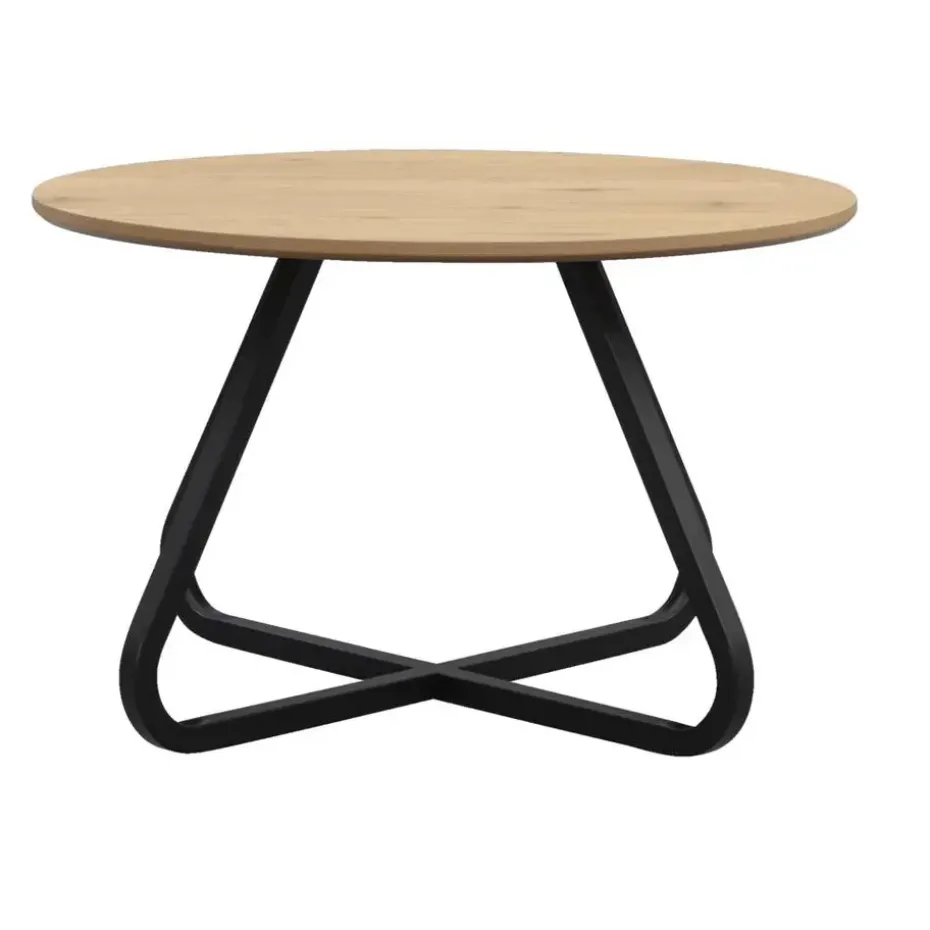 Eettafel Brigitte rond - naturel/zwart - 75Ø120 cm