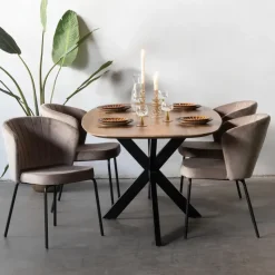 Eettafel Deens Ovaal - Bruin Hout - 240cm - Tafel Jordan