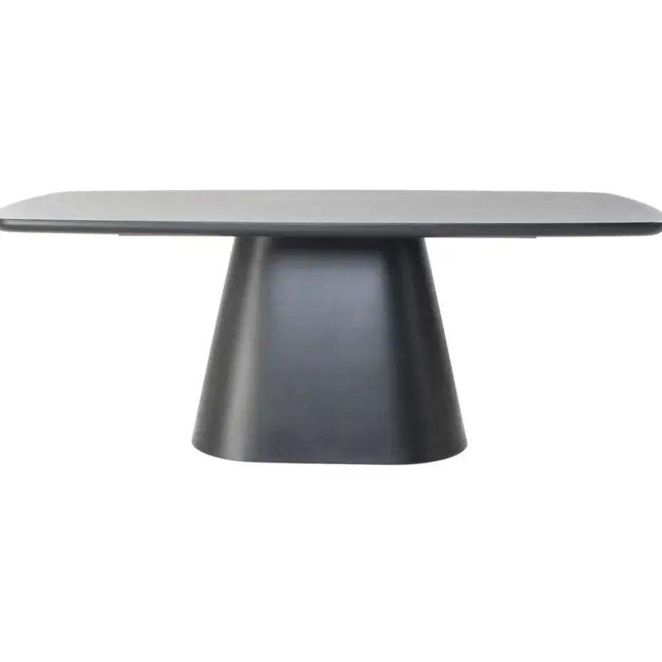 Eettafel Deens Ovaal - Zwart Hout - 200x100x76cm - Moya