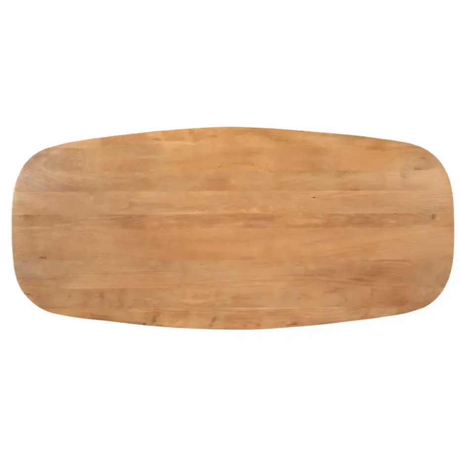 Eettafel Deens Ovaal Naturel Hout - 200x100x76cm - Madison