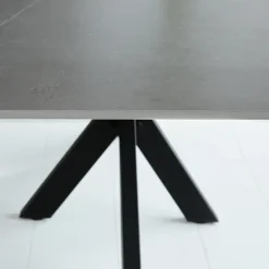 Eettafel Edin 170x90 cm marmerlook grijs - Stoneware - Grijs