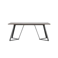 Eettafel Eiken Hout Zwart - 180x90x75cm - Marina