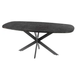 Eettafel Grijs Staal - 215x105x77cm - Metallic