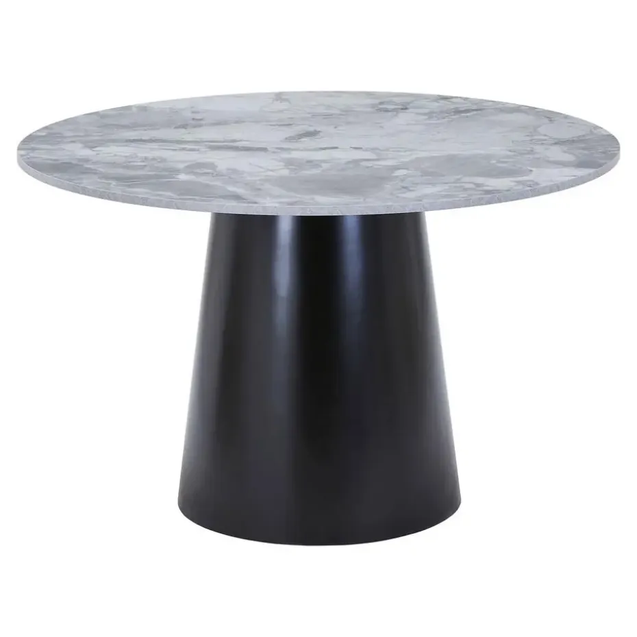 Eettafel Grijs/Zwart - Rond - 120x120x75cm - Brito