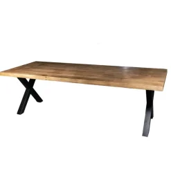 Eettafel Mangohout - 300x100x76cm - Metaal - Duncan