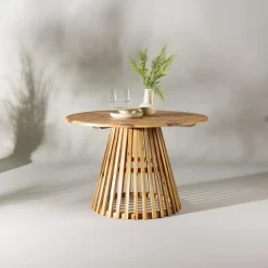 Eettafel Naturel Acaciahout - 120x120x75cm - Lumpur