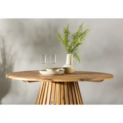 Eettafel Naturel Acaciahout - 120x120x75cm - Lumpur