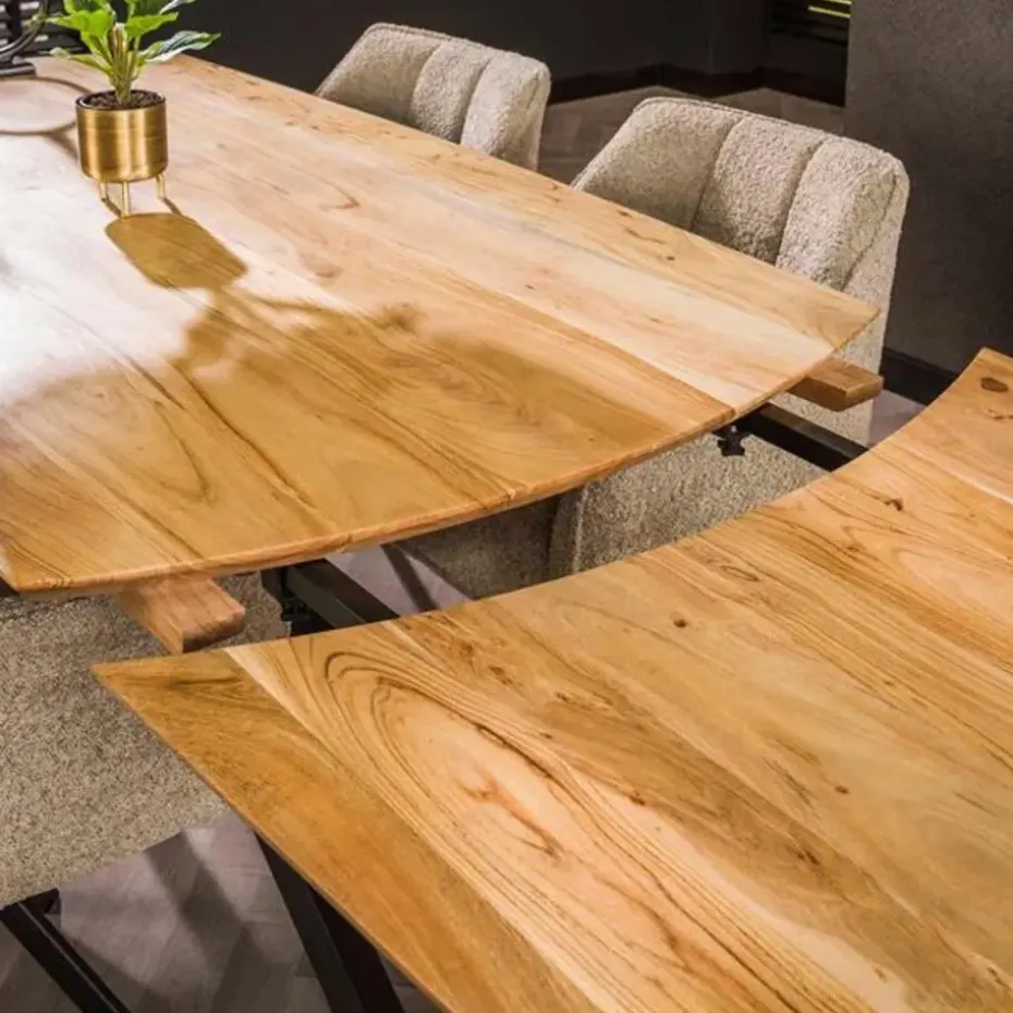 Eettafel Naturel Acaciahout - 275x90x77cm - Extend