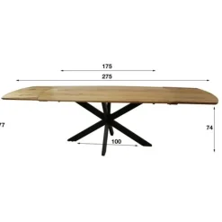 Eettafel Naturel Acaciahout - 275x90x77cm - Extend
