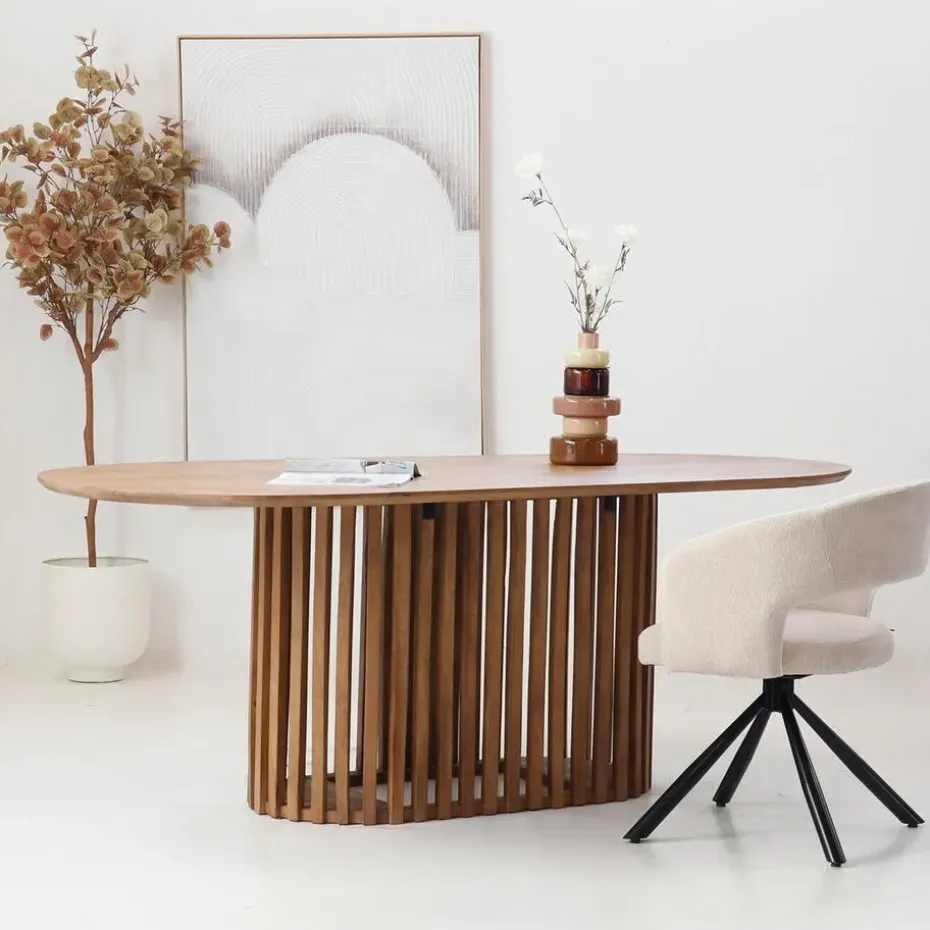 Eettafel Naturel Mangohout - 250x110x76cm - 6-8 Personen - Ferran