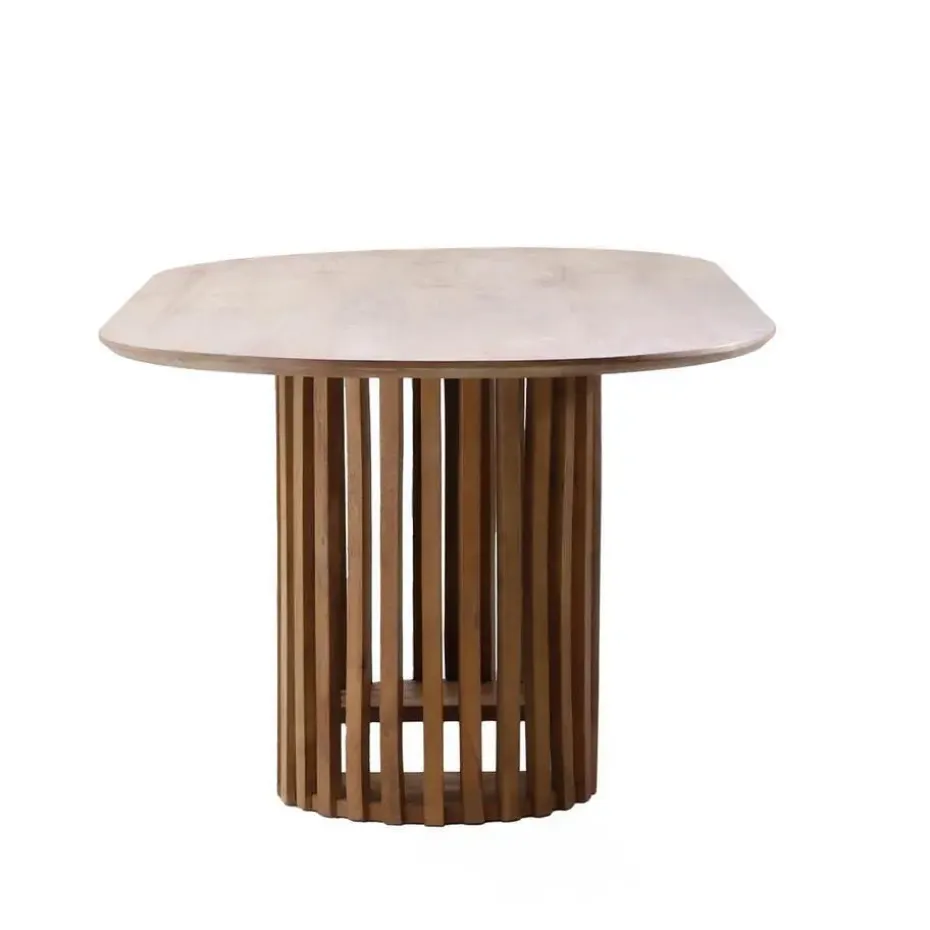 Eettafel Naturel Mangohout - 200x110x76cm - 4-6 Personen - Ferran