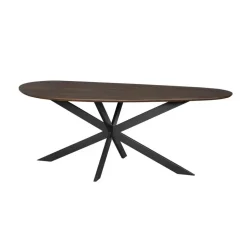 Eettafel Organisch Bruin Eikenhout - 210x98x76cm - Cloud