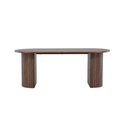 Eettafel Ovaal Bruin 200cm - Fineer - Scandinavisch - Tafel Härön