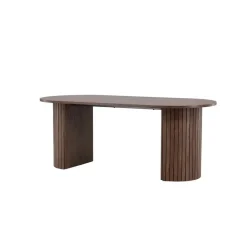 Eettafel Ovaal Bruin 200cm - Fineer - Scandinavisch - Tafel Härön