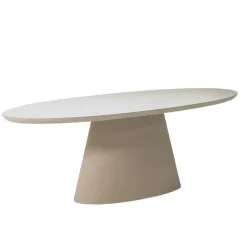 Eettafel Ovaal 160cm - Beige Eco Composiet - Cleo