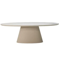 Eettafel Ovaal 200cm - Beige Eco Composiet - Cleo