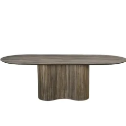 Eettafel Ovaal 240cm - Bruin - Hout - Eettafel Ava