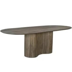 Eettafel Ovaal 200cm - Bruin - Hout - Eettafel Ava