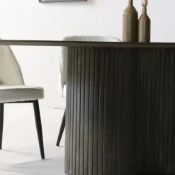 Eettafel Ovaal 200cm - Bruin - Hout - Eettafel Ava