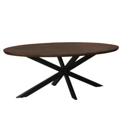 Eettafel Ovaal 240cm - Bruin Mangohout - Matrix-poot - Jesper