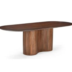 Eettafel Ovaal 240cm - Donkerbruin - Hout - Tafel Ava