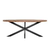 Eettafel Ovaal 220cm - Mangohout Naturel - Matrix-Poot - Mansour
