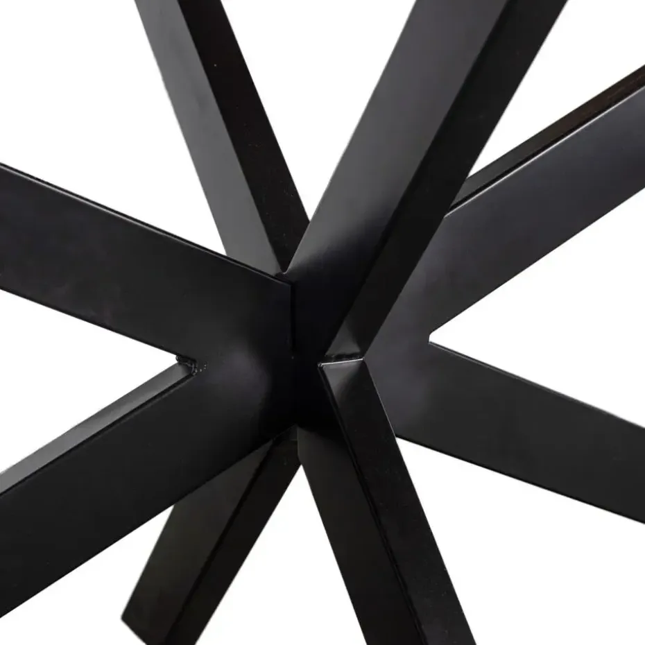 Eettafel Ovaal 220cm - Mangohout Naturel - Matrix-Poot - Mansour