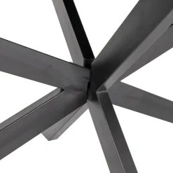 Eettafel Ovaal 240cm - Mangohout Zwart - Matrix-Poot - Mansour