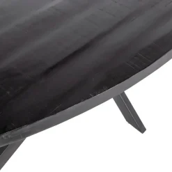 Eettafel Ovaal 220cm - Mangohout Zwart - Matrix-Poot - Mansour