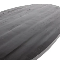 Eettafel Ovaal 220cm - Mangohout Zwart - Matrix-Poot - Mansour