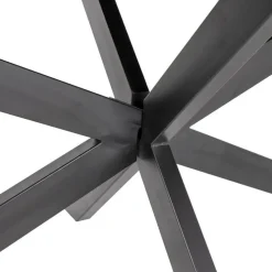 Eettafel Ovaal 220cm - Mangohout Zwart - Matrix-Poot - Mansour