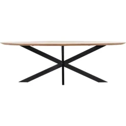 Eettafel Ovaal 160cm - Naturel - Mangohout - Tafel Diamond