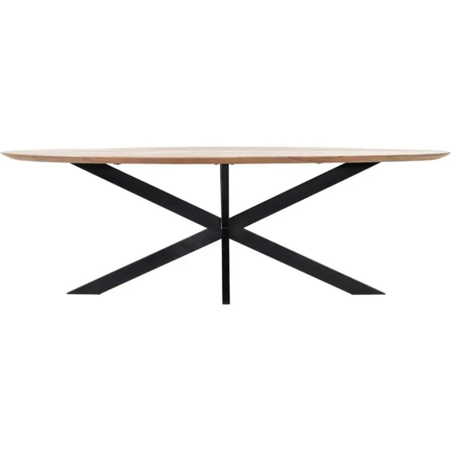 Eettafel Ovaal 160cm - Naturel - Mangohout - Tafel Diamond