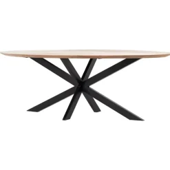 Eettafel Ovaal 160cm - Naturel - Mangohout - Tafel Diamond