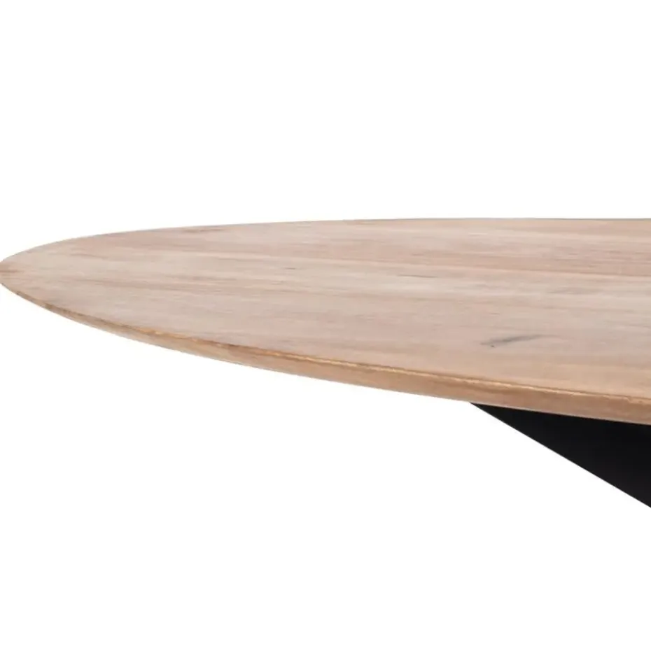 Eettafel Ovaal 160cm - Naturel - Mangohout - Tafel Diamond