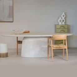 Eettafel Ovaal 240cm - Naturel Betonlook - Myrna