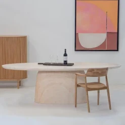 Eettafel Ovaal 240cm - Naturel Betonlook - Myrna