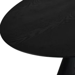 Eettafel Ovaal 160cm - Zwart Eikenhout - 4-6 Personen - Tango