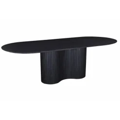 Eettafel Ovaal 240cm - Zwart - Hout - Eettafel Ava
