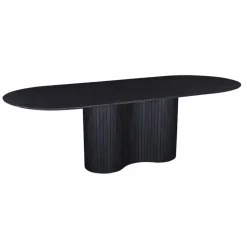 Eettafel Ovaal 300cm - Zwart - Hout - Eettafel Ava