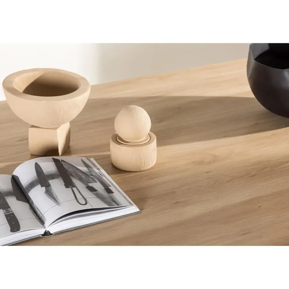 Eettafel Ovaal Naturel 220cm - Fineer - Scandinavisch - Tafel Bootcut