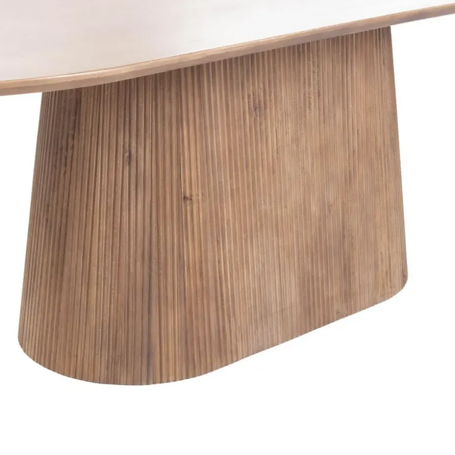 Eettafel Ovaal Naturel Hout - 200x110x76cm - Salvador