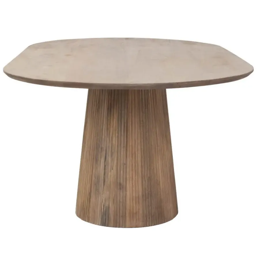 Eettafel Ovaal Naturel Hout - 200x110x76cm - Salvador