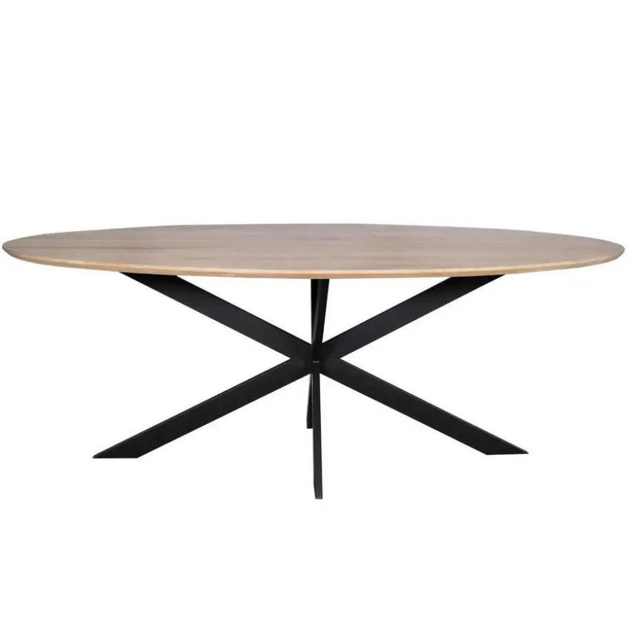 Eettafel Ovaal Naturel Hout - 180x90x76cm - Ferris