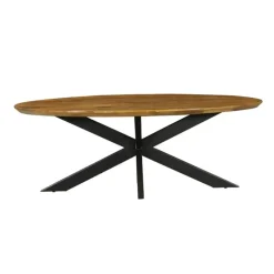 Eettafel Ovaal Naturel Mangohout - 210x100x76cm - Brandy