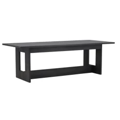 Eettafel Rechthoek - Zwart MDF - 235x100x75cm - Milly