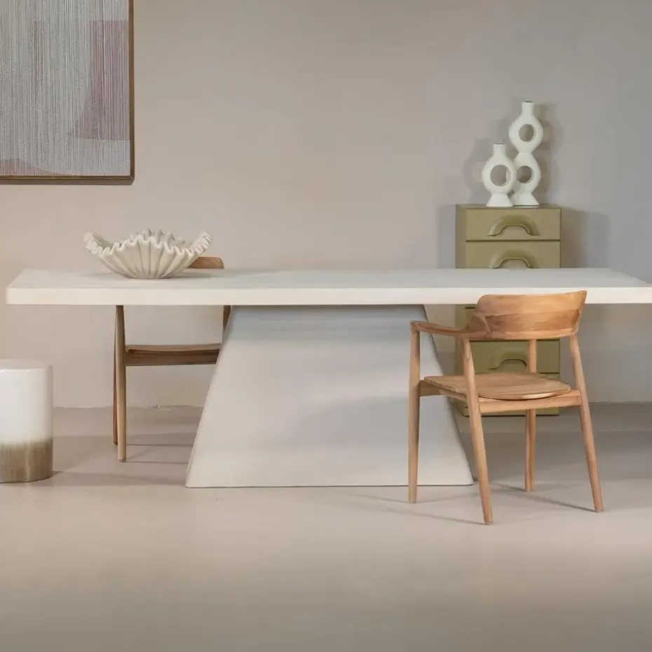 Eettafel Rechthoek 240cm - Beige Eco Composiet - Avia