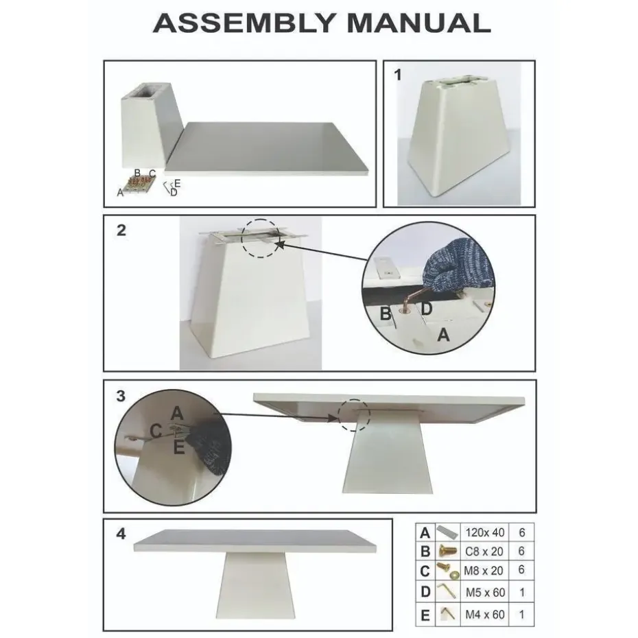 Eettafel Rechthoek 240cm - Beige Eco Composiet - Avia